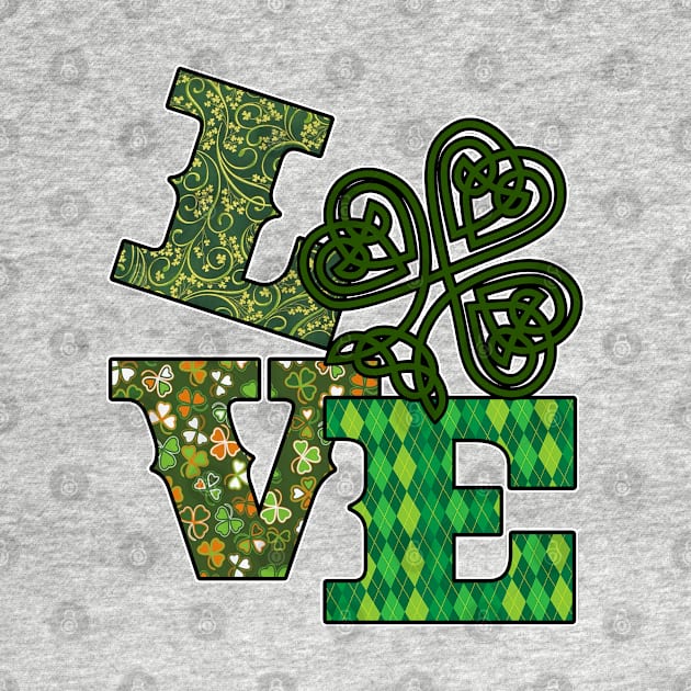 Irish Love , Four Leaf Clover Shirt, Lucky Love Shirt, Clover Love T Shirt, Valentines Day Shirt, Shirt For St Patrick's Day, Lucky Irish Tee by Everything for your LOVE-Birthday